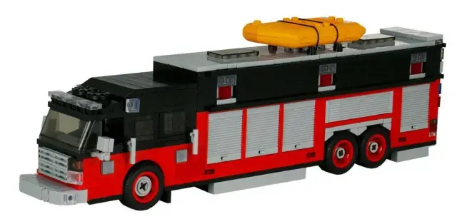 BlueBrixx® Feuerwehr Commander Heavy Rescue Rot/Schwarz