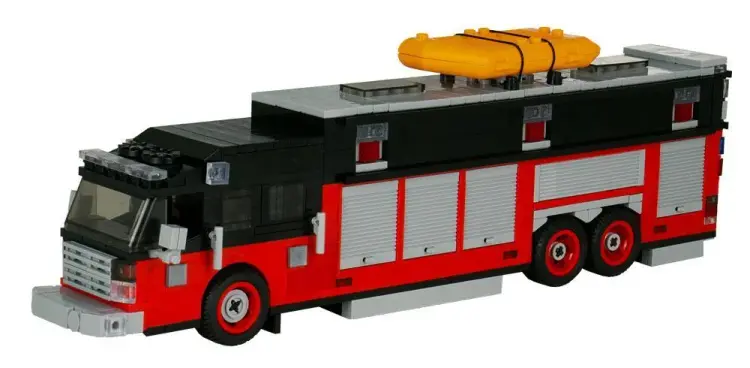 BlueBrixx Feuerwehr Commander Heavy Rescue Rot/Schwarz