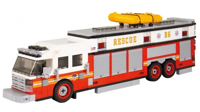 BlueBrixx® Feuerwehr Commander Heavy Rescue rot/weiß