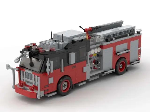 BlueBrixx® Seagrave Pumper Version 3 Rot/Schwarz