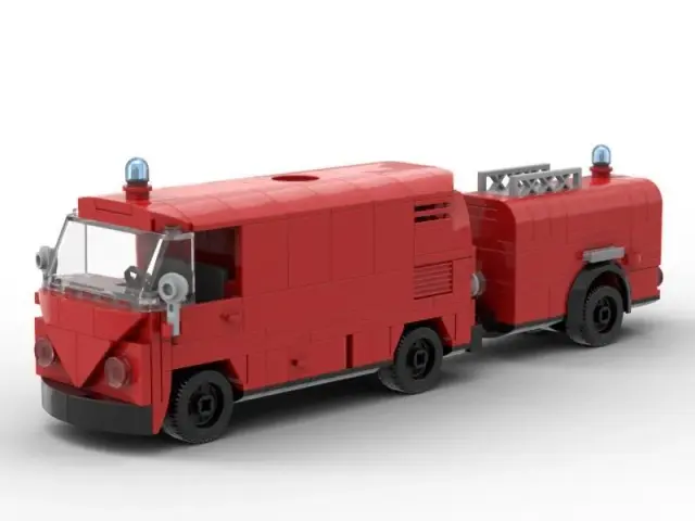 BlueBrixx Feuerwehr Bus mit Pumpe