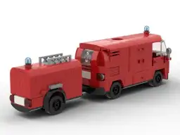 BlueBrixx Feuerwehr Bus mit Pumpe