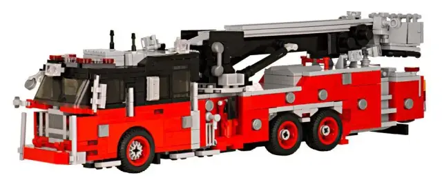 BlueBrixx® Seagrave Aerial Scope rot/schwarz