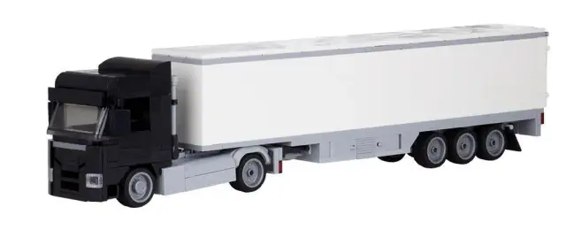 BlueBrixx® LKW Augsburg 2-Achs mit 3-Achs Koffer schwarz