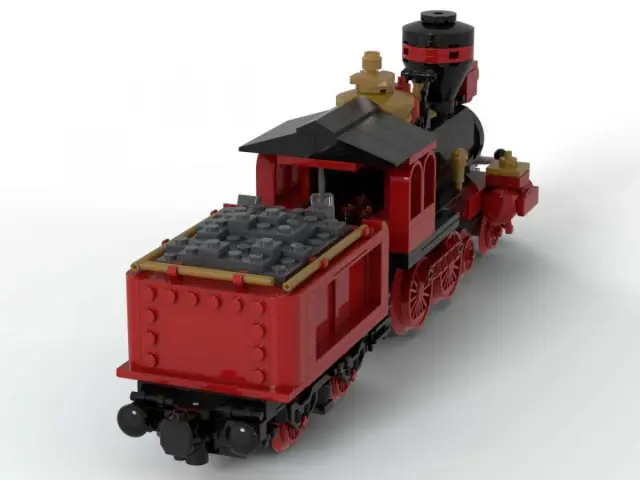 BlueBrixx® Klassischer Westernzug Lokomotive mit Tender