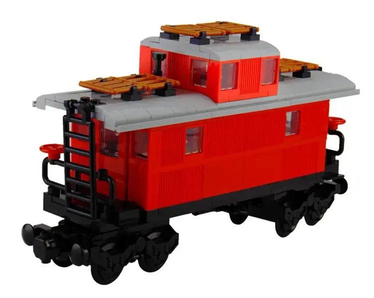 BlueBrixx Klassischer Westernzug Caboose Wagon