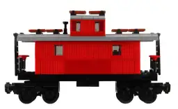 BlueBrixx Klassischer Westernzug Caboose Wagon