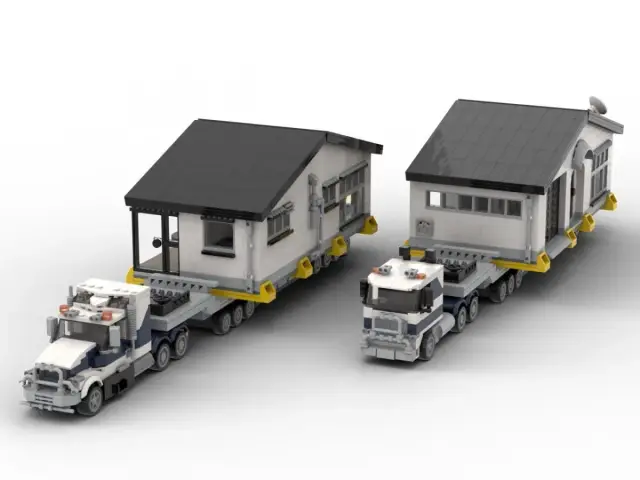 BlueBrixx® Set aus 2 Langstrecken-Haustransportern