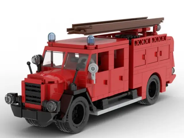 BlueBrixx® Klassischer Feuerwehr Einsatzwagen