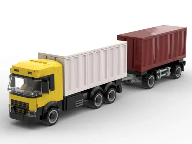 BlueBrixx® Container Truck with Trailer