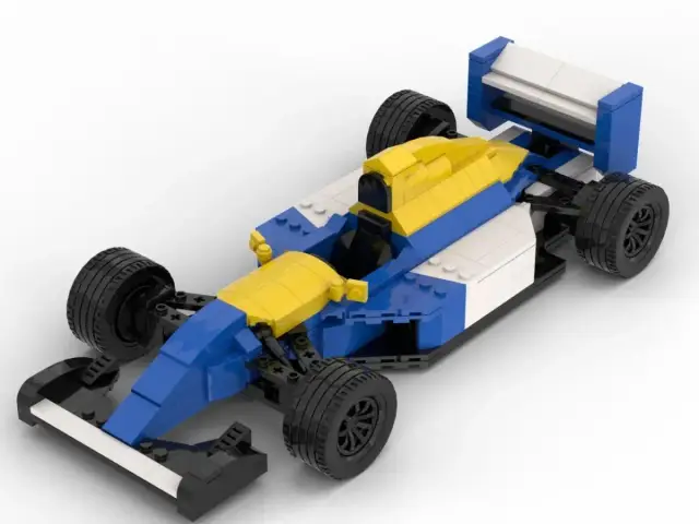 BlueBrixx® 1992er Formel Wagen blau/weiß/gelb