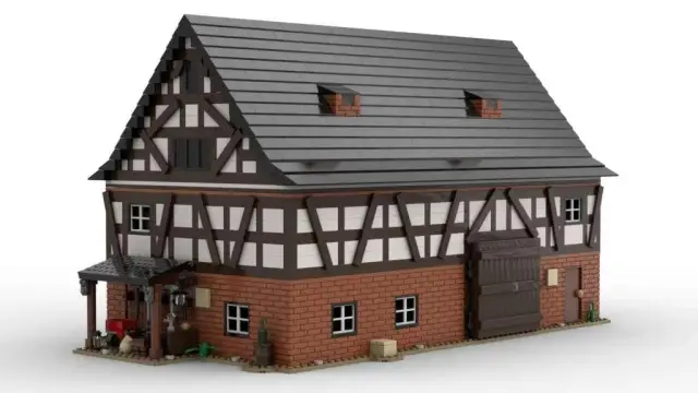 BlueBrixx® Große Fachwerkscheune