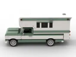 BlueBrixx Klassischer Pick-Up Camper