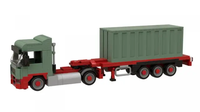 BlueBrixx® Logistik LKW mit Seecontainer