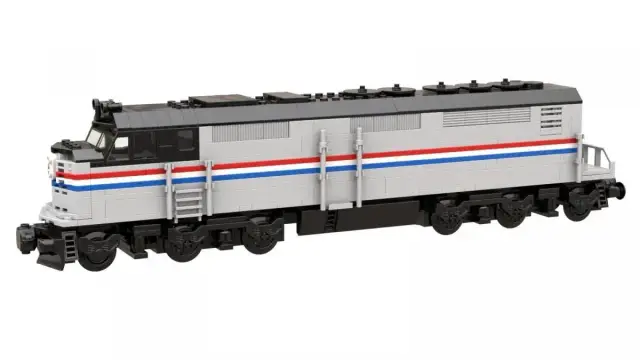 BlueBrixx® Diesellokomotive USA grau-schwarz