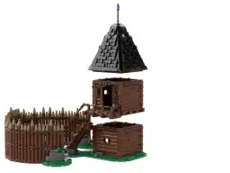 BlueBrixx Wachturm mit Palisade