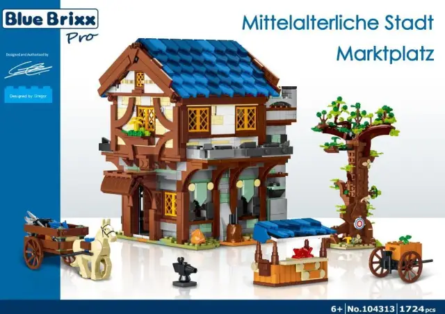 BlueBrixx® Mittelalterliche Stadt - Marktplatz