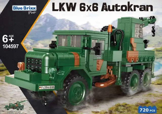 BlueBrixx® LKW 7t gl 6x6 Autokran 4