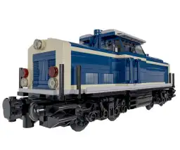 BlueBrixx Lokomotive V100 dunkel blau