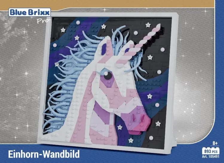 BlueBrixx Einhorn-Wandbild