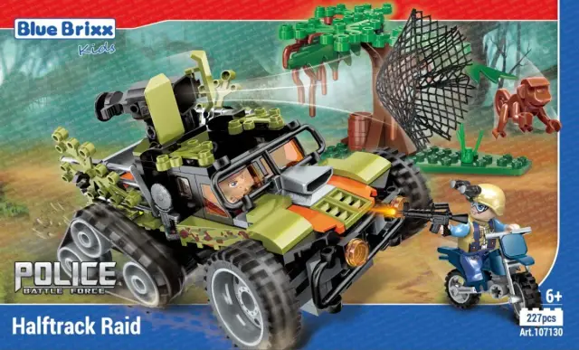 BlueBrixx® Forest Police: Halftrack Raid