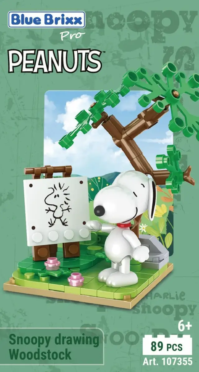 BlueBrixx® Peanuts™ Snoopy zeichnet Woodstock