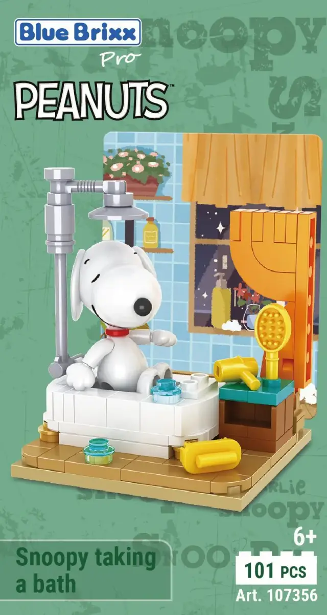 BlueBrixx® Peanuts™ Snoopy nimmt ein Bad