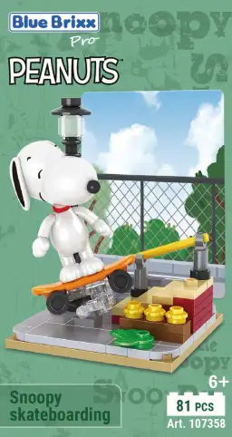 BlueBrixx Peanuts™ Snoopy Skateboard fahren