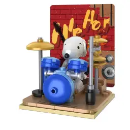 BlueBrixx Peanuts™ Snoopy spielt Schlagzeug