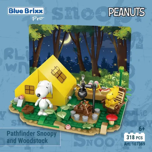 BlueBrixx® Peanuts™ Pfadfinder Snoopy und Woodstock