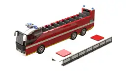 BlueBrixx Feuerwehr Bus 2 in 1