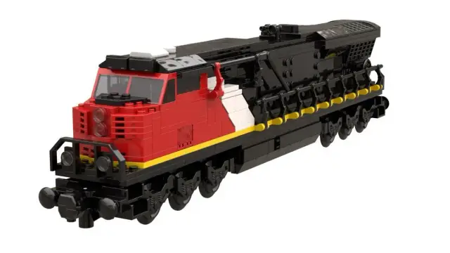 BlueBrixx® Locomotive GE ES44AC red