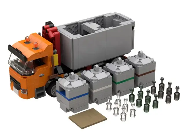 BlueBrixx® Kommunaler Altglas- oder Papier-LKW