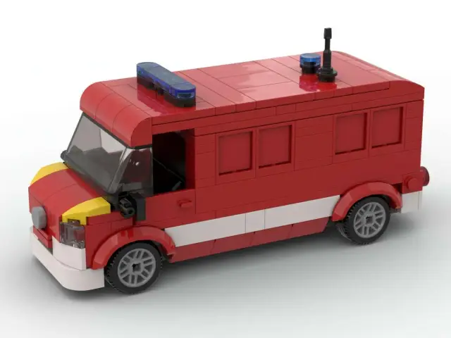 BlueBrixx® Feuerwehr Kleinbus Einsatzzentrale