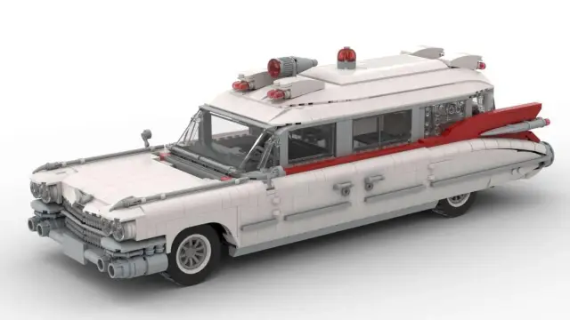 BlueBrixx® Amerikanischer Krankenwagen 1959 weiß