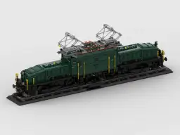 BlueBrixx Display Lokomotive Schweizer Krokodil