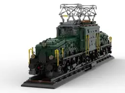 BlueBrixx Display Lokomotive Schweizer Krokodil