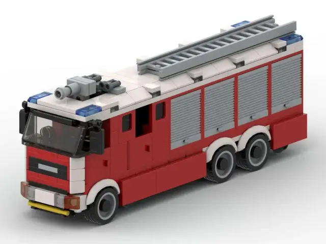 BlueBrixx® Feuerwehr Zweiwege Fahrzeug