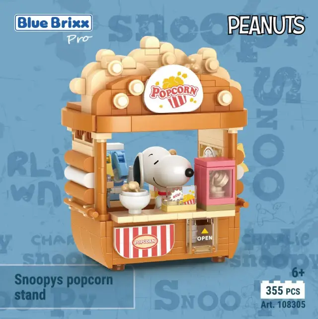 BlueBrixx® Peanuts™ Snoopys Popcorn-Stand