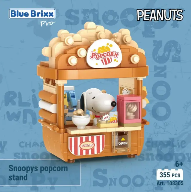 BlueBrixx Peanuts™ Snoopys Popcorn-Stand