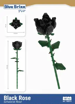 BlueBrixx Schwarze Rose