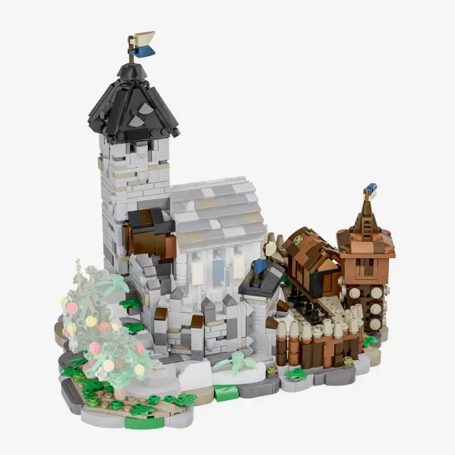 BlueBrixx® Burg Blaustein - Bergfried und Vorburg - Erweiterung für den Adventskalender