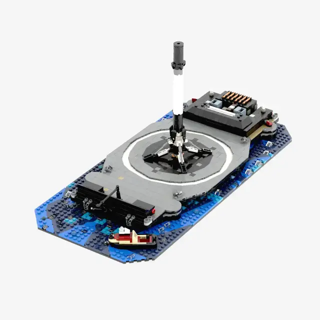 BlueBrixx® Drohnenschiff mit Raketenstufen