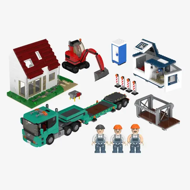 BlueBrixx® Fertighaus Baustelle