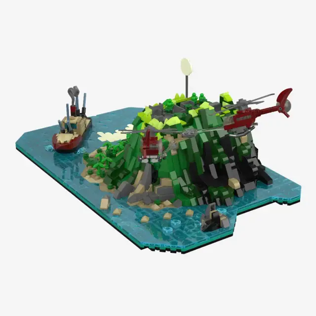 BlueBrixx® Die drei ??? - Toteninsel - Diorama