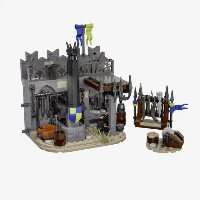 BlueBrixx® Festung Rabenstein - Waffenschmied