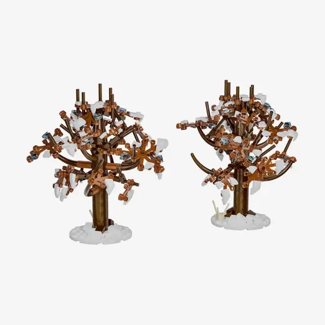 BlueBrixx® Kirschbäume im Winter, 2er-Set