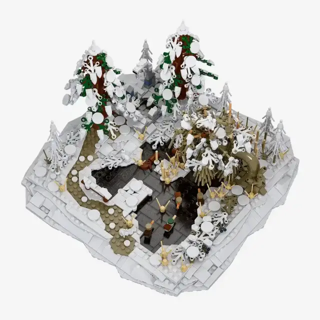 BlueBrixx® Diorama - Pond in winter