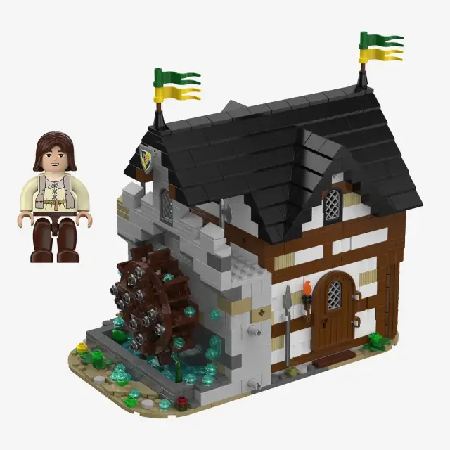 BlueBrixx® Bear Rock Castle - Watermill