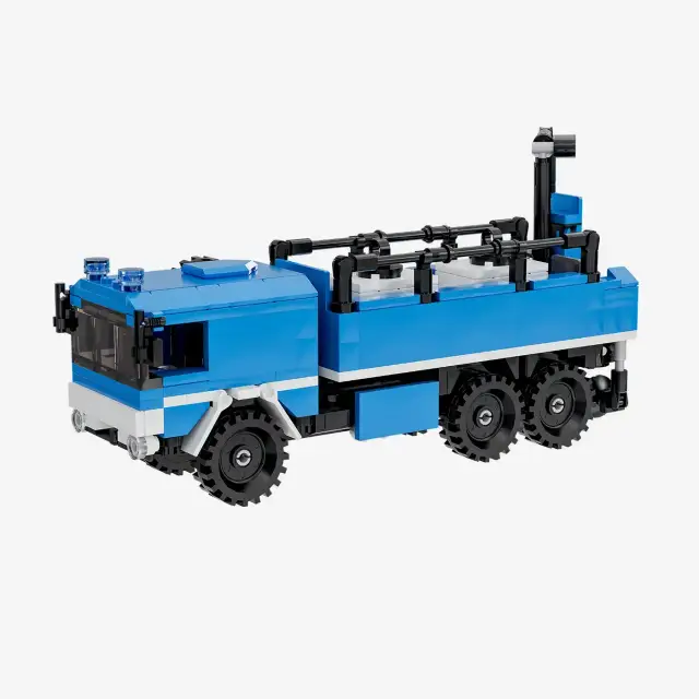 BlueBrixx® Technisches Hilfswerk LKW mit Ladekran